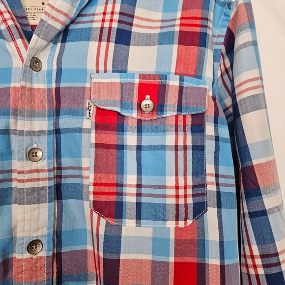 Levi's Modern Fit Hooded Button Up Long Sleeve Shirt Size M - Picture 3 of 11